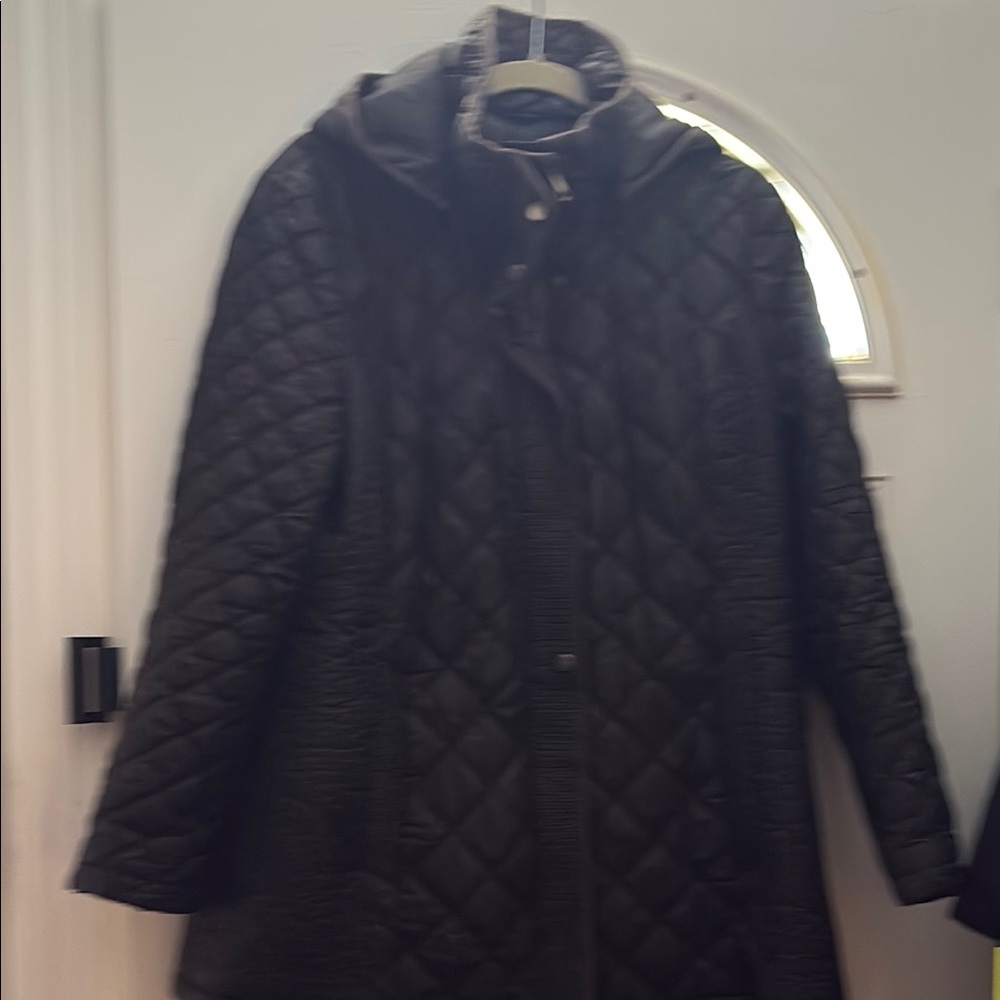 Women's Marc New York Andrew Marc Quilted Black Coat EUC XL